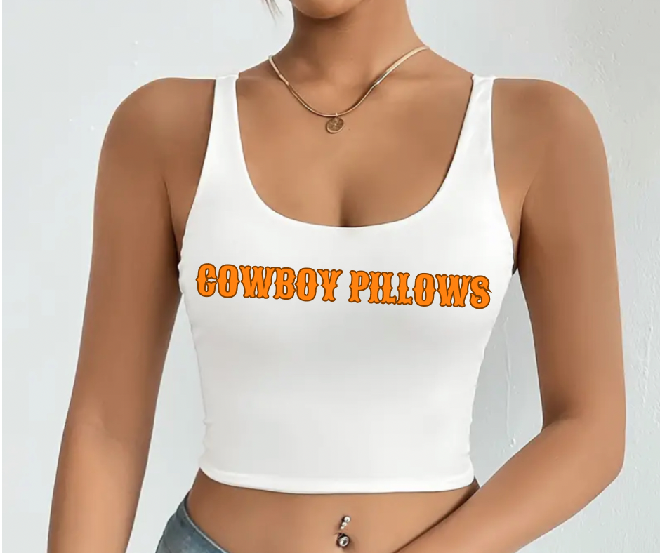 Pillows White Tank Crop Top