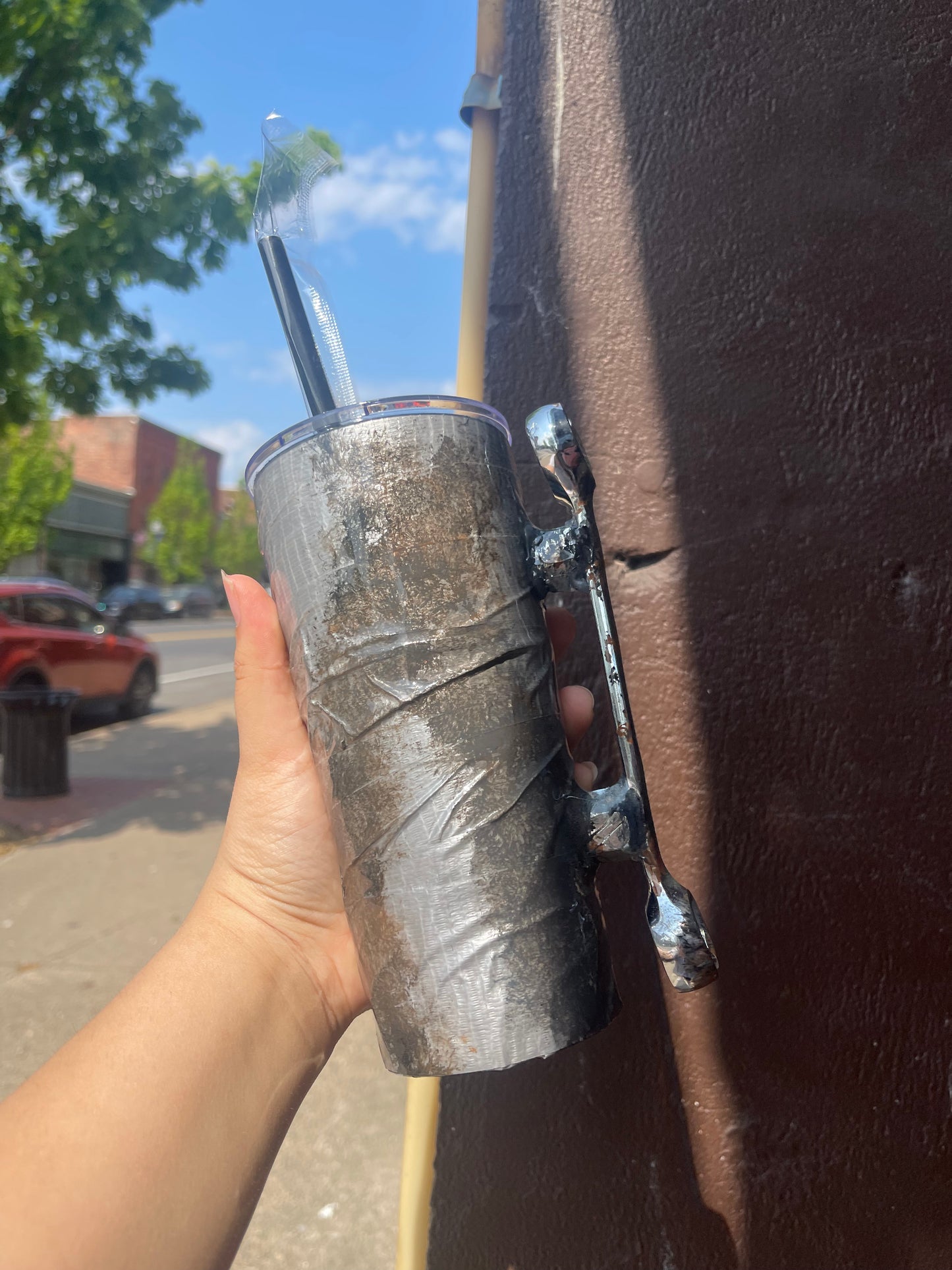 Duct Tape Tumbler with Wrench Handle