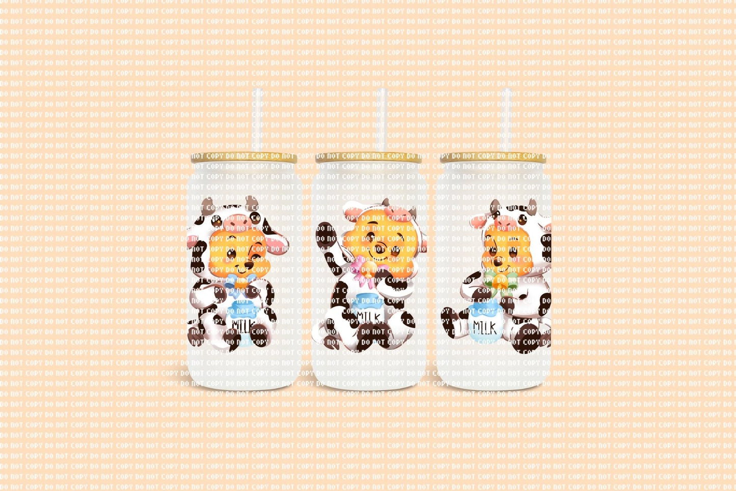 16 oz Cow Bear Tumbler