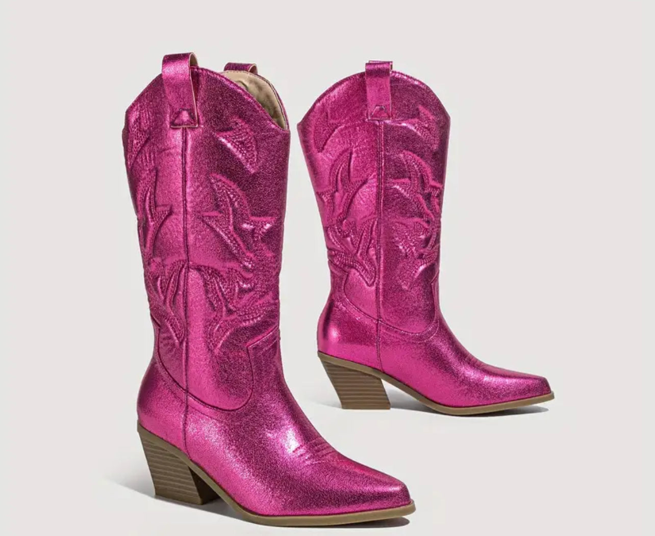 **PRE-ORDER** Glitter Metallic Cowboy Boots